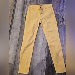 J Brand Jeans Womens Sz 28 Skinny Leg 811K120 Canary - Yellow Mid Rise Pants